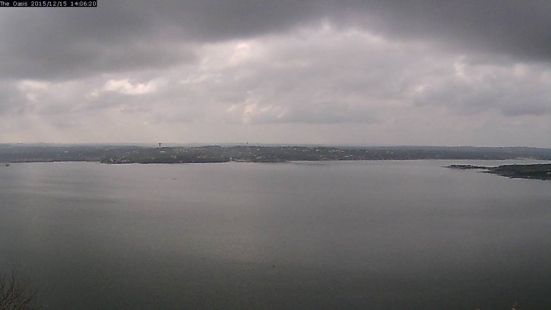Lake Travis webcam, December 15, 2015 1:15 PM CT
