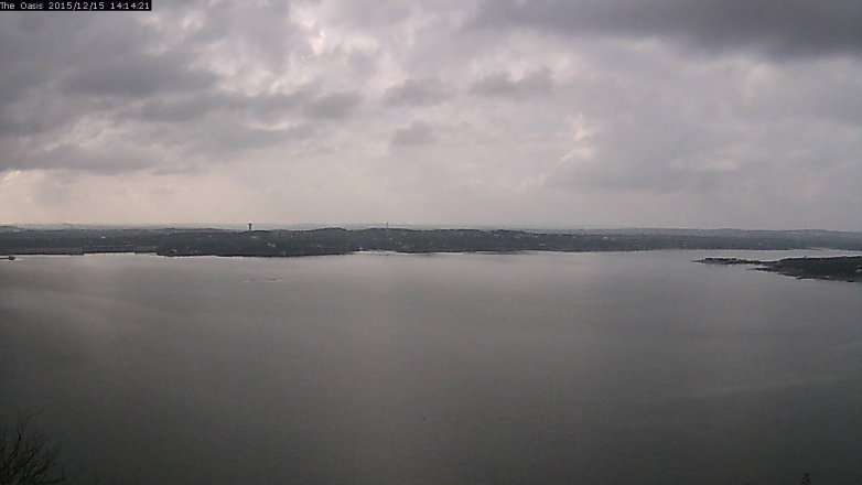 Lake Travis webcam, December 15, 2015 1:20 PM CT