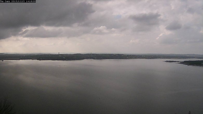 Lake Travis webcam, December 15, 2015 1:25 PM CT