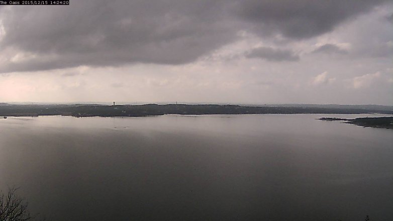 Lake Travis webcam, December 15, 2015 1:30 PM CT