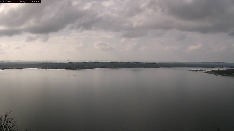 Lake Travis webcam, December 15, 2015 1:40 PM CT