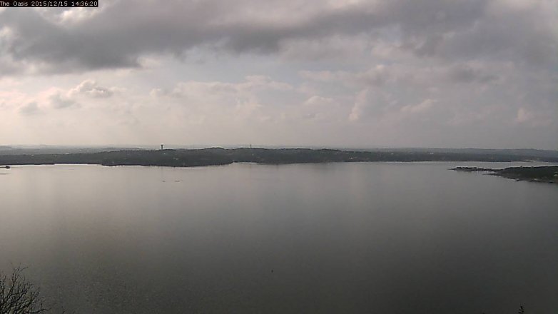 Lake Travis webcam, December 15, 2015 1:45 PM CT