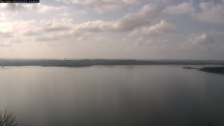 Lake Travis webcam, December 15, 2015 1:50 PM CT
