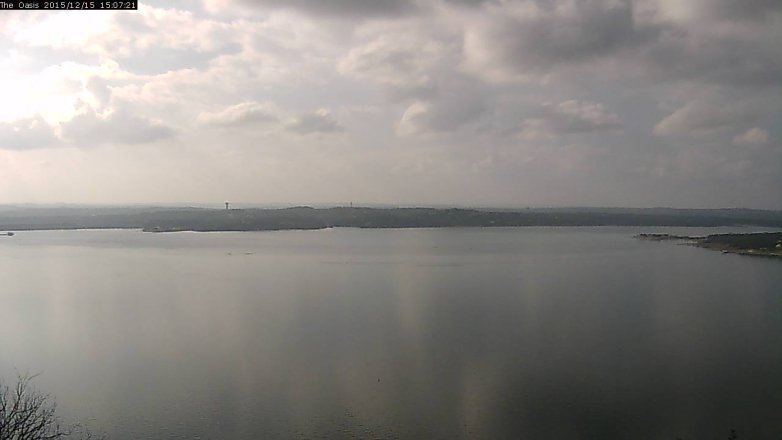 Lake Travis webcam, December 15, 2015 2:15 PM CT