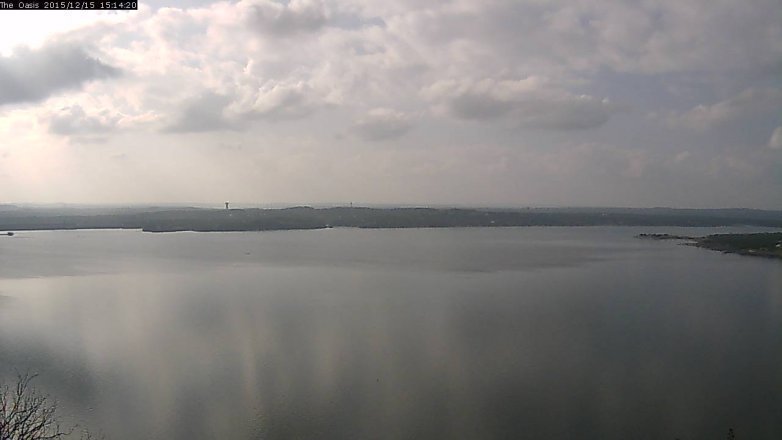 Lake Travis webcam, December 15, 2015 2:20 PM CT