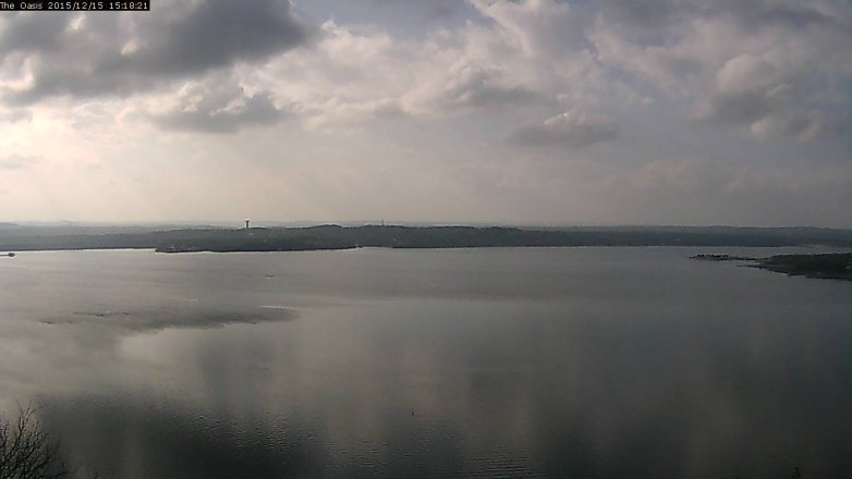 Lake Travis webcam, December 15, 2015 2:25 PM CT
