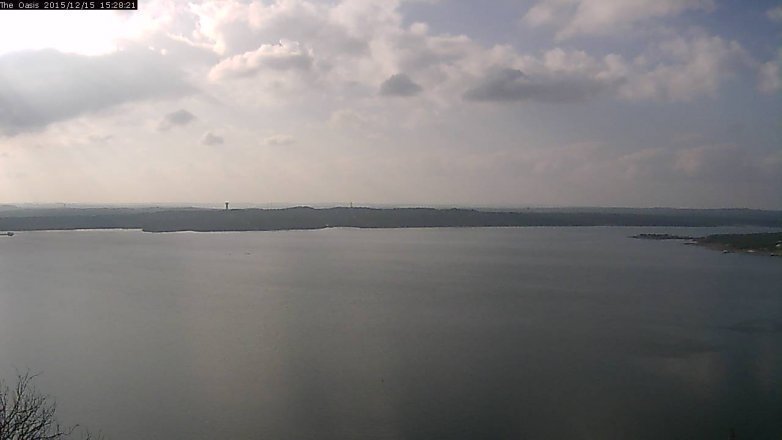 Lake Travis webcam, December 15, 2015 2:35 PM CT