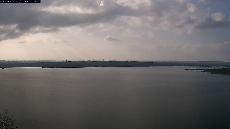 Lake Travis webcam, December 15, 2015 2:40 PM CT