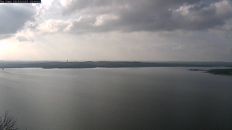 Lake Travis webcam, December 15, 2015 2:50 PM CT