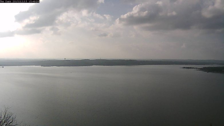 Lake Travis webcam, December 15, 2015 2:55 PM CT
