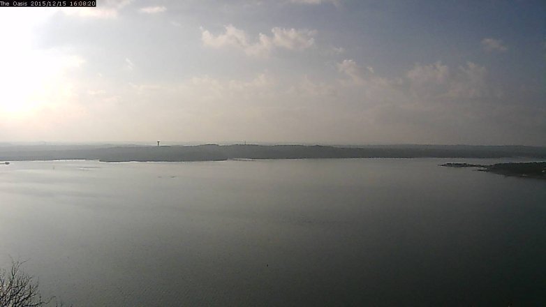 Lake Travis webcam, December 15, 2015 3:15 PM CT