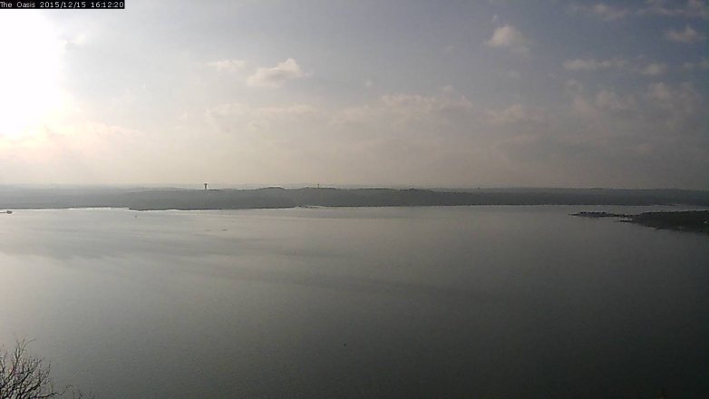 Lake Travis webcam, December 15, 2015 3:20 PM CT