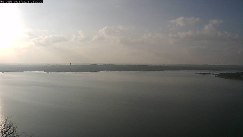 Lake Travis webcam, December 15, 2015 3:25 PM CT