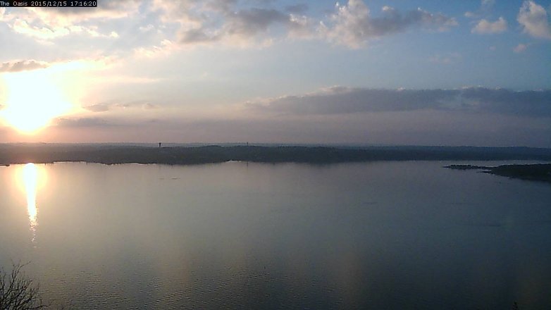 Lake Travis webcam, December 15, 2015 4:25 PM CT