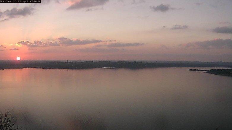 Lake Travis webcam, December 15, 2015 4:35 PM CT