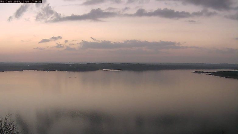 Lake Travis webcam, December 15, 2015 4:45 PM CT