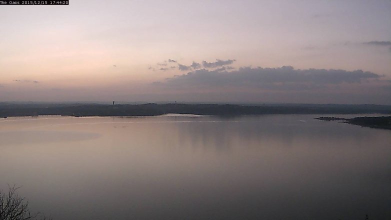 Lake Travis webcam, December 15, 2015 4:50 PM CT
