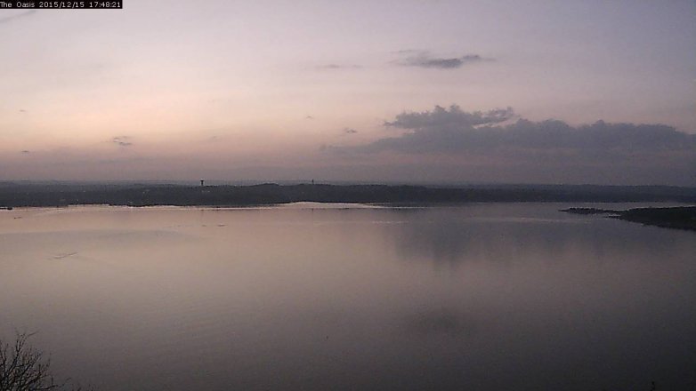 Lake Travis webcam, December 15, 2015 4:55 PM CT