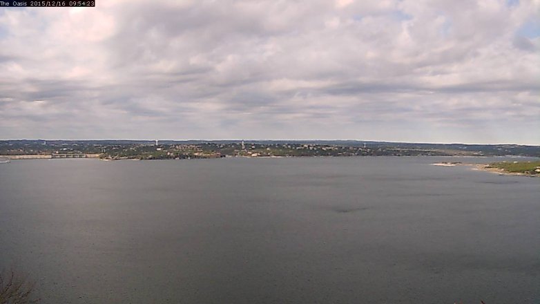 Lake Travis webcam, December 16, 2015 9:00 AM CT