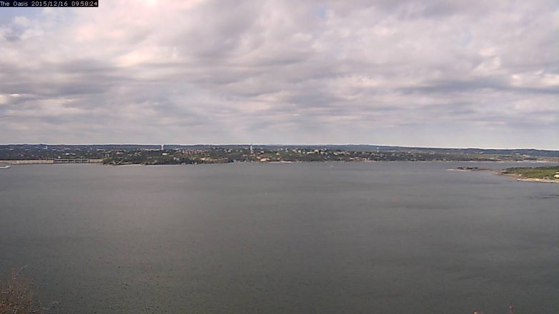 Lake Travis webcam, December 16, 2015 9:05 AM CT