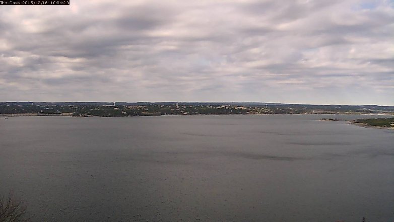Lake Travis webcam, December 16, 2015 9:10 AM CT