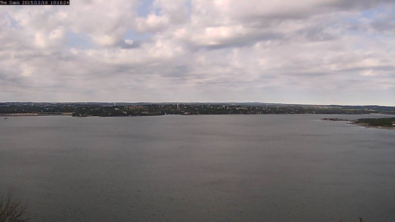 Lake Travis webcam, December 16, 2015 9:20 AM CT