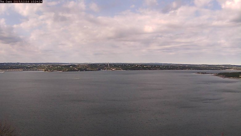 Lake Travis webcam, December 16, 2015 9:30 AM CT