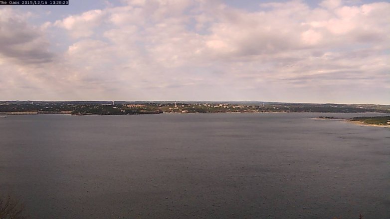 Lake Travis webcam, December 16, 2015 9:35 AM CT
