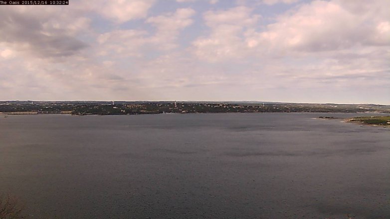 Lake Travis webcam, December 16, 2015 9:40 AM CT