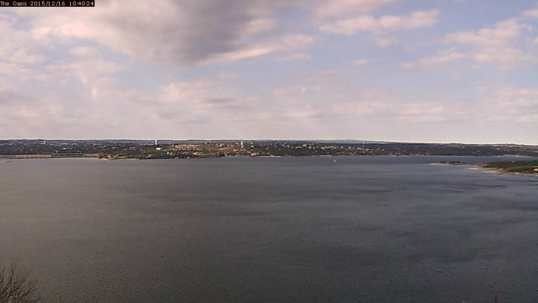 Lake Travis webcam, December 16, 2015 9:45 AM CT