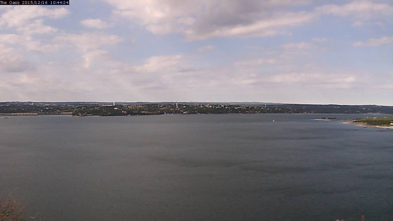 Lake Travis webcam, December 16, 2015 9:50 AM CT