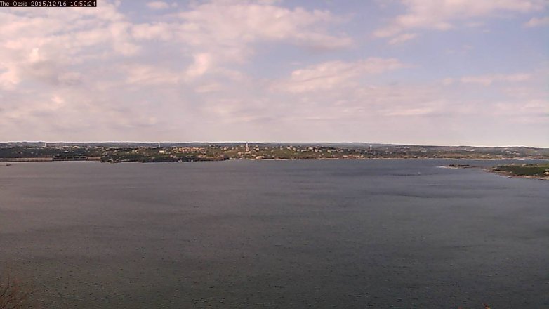 Lake Travis webcam, December 16, 2015 10:00 AM CT