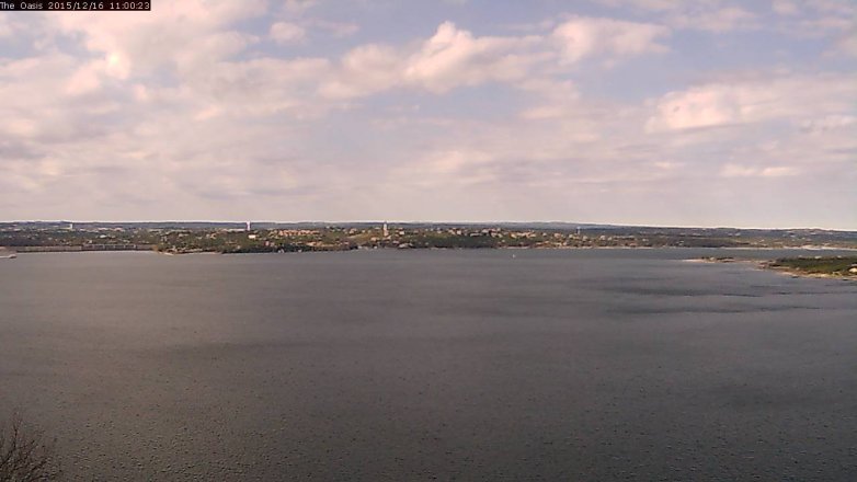 Lake Travis webcam, December 16, 2015 10:05 AM CT