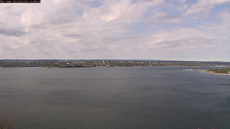 Lake Travis webcam, December 16, 2015 10:15 AM CT