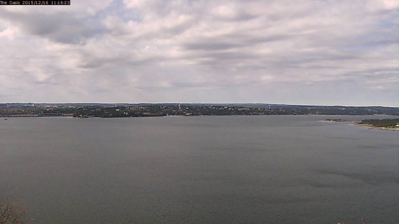 Lake Travis webcam, December 16, 2015 10:20 AM CT