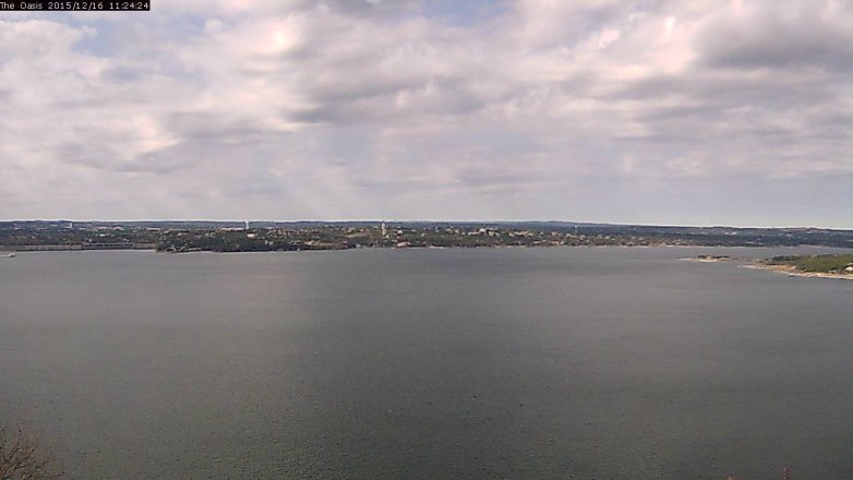 Lake Travis webcam, December 16, 2015 10:30 AM CT