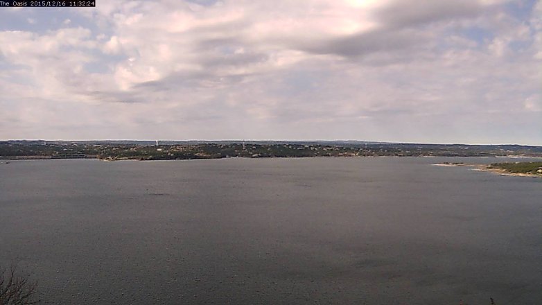 Lake Travis webcam, December 16, 2015 10:40 AM CT