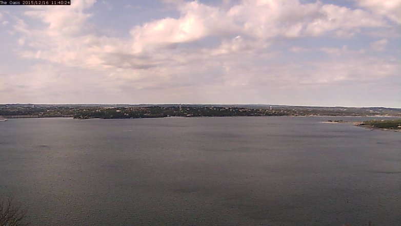 Lake Travis webcam, December 16, 2015 10:45 AM CT