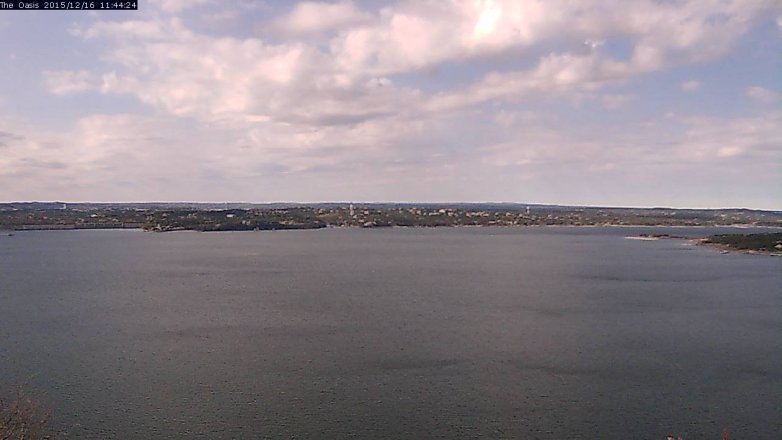Lake Travis webcam, December 16, 2015 10:50 AM CT
