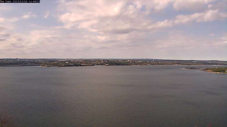 Lake Travis webcam, December 16, 2015 10:55 AM CT
