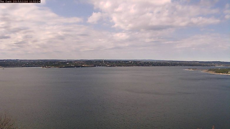 Lake Travis webcam, December 16, 2015 11:00 AM CT