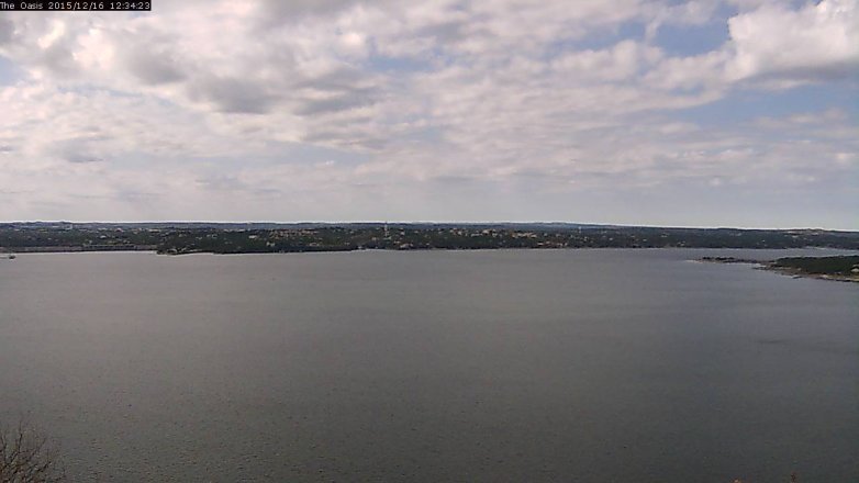 Lake Travis webcam, December 16, 2015 11:40 AM CT
