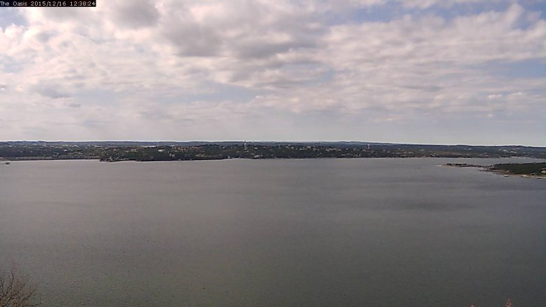 Lake Travis webcam, December 16, 2015 11:45 AM CT