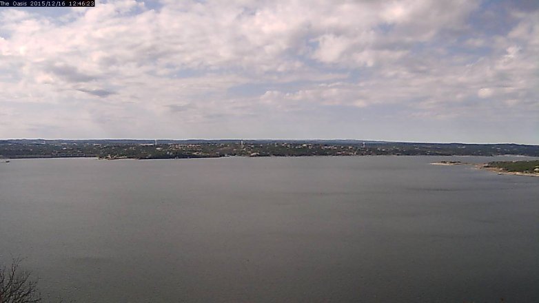 Lake Travis webcam, December 16, 2015 11:50 AM CT