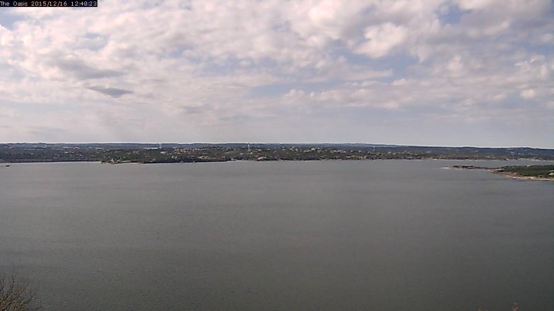 Lake Travis webcam, December 16, 2015 11:55 AM CT