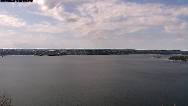 Lake Travis webcam, December 16, 2015 12:05 PM CT