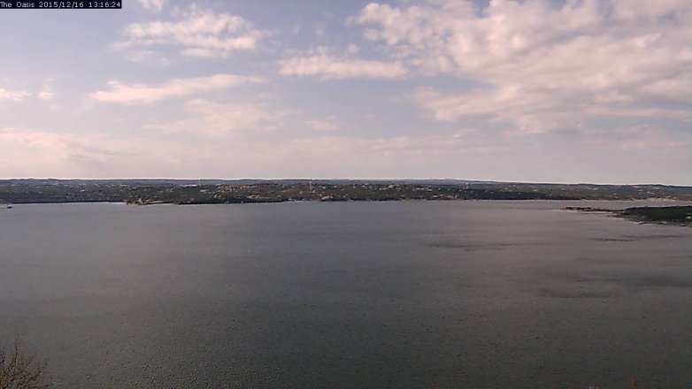 Lake Travis webcam, December 16, 2015 12:25 PM CT