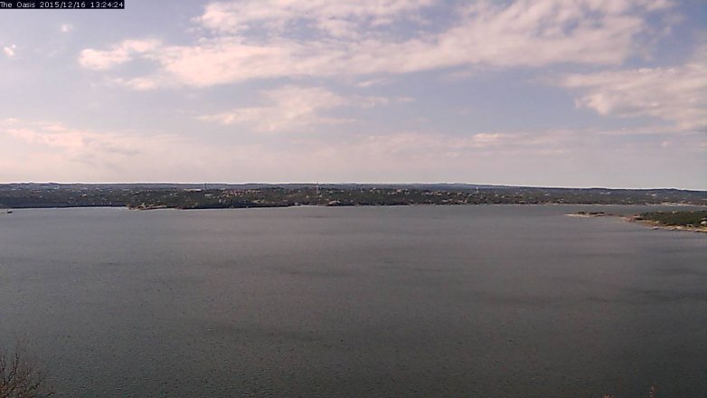 Lake Travis webcam, December 16, 2015 12:30 PM CT