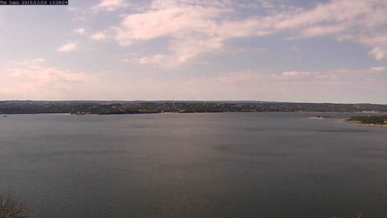 Lake Travis webcam, December 16, 2015 12:35 PM CT