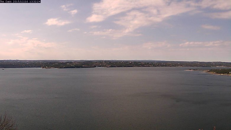 Lake Travis webcam, December 16, 2015 12:40 PM CT